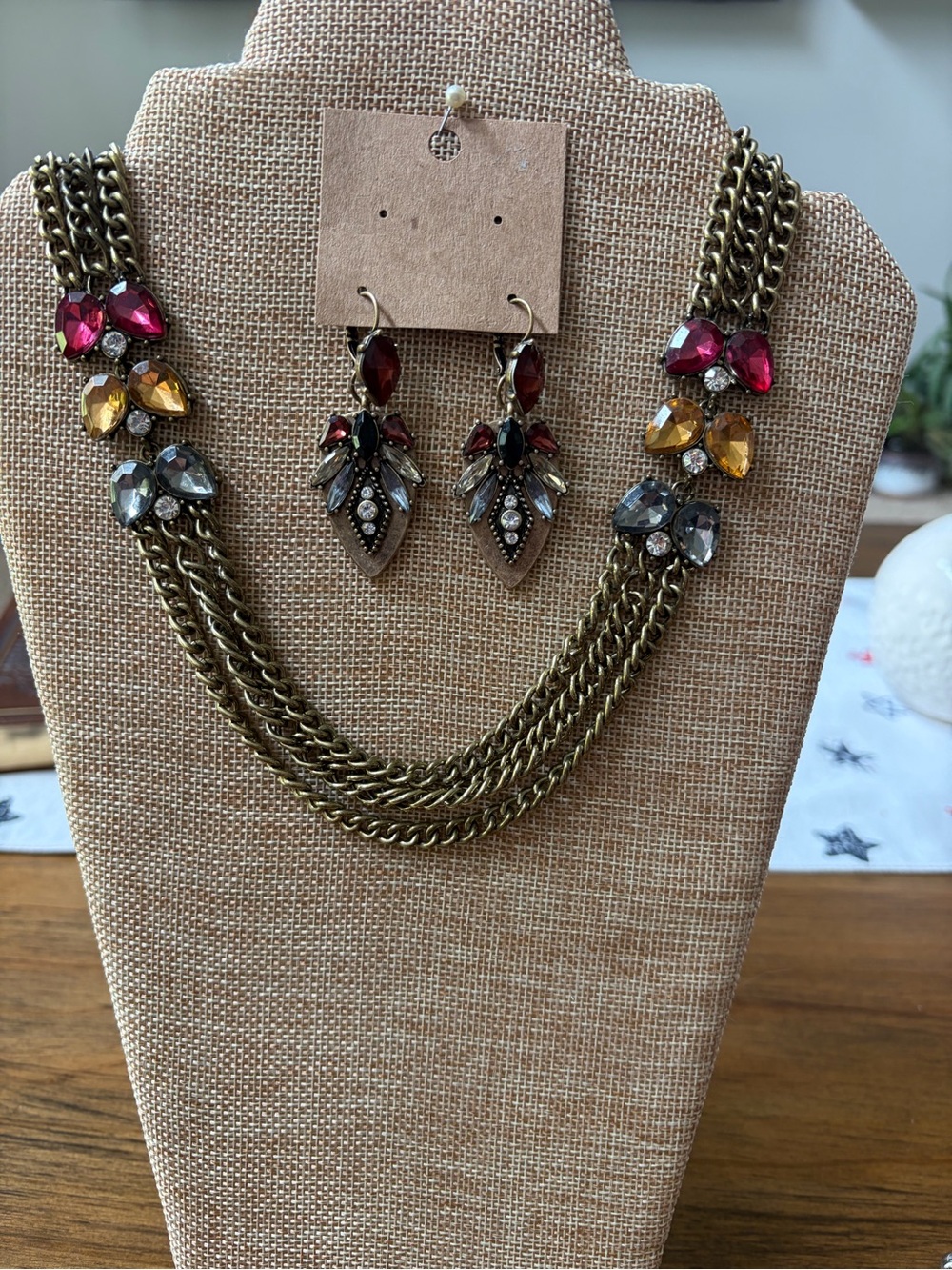 Chloe & Isabel Crystal Statement Necklace & Earrings Set